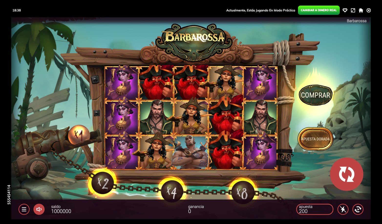 Screenshot de la slot Barbarossa de Peter and Sons